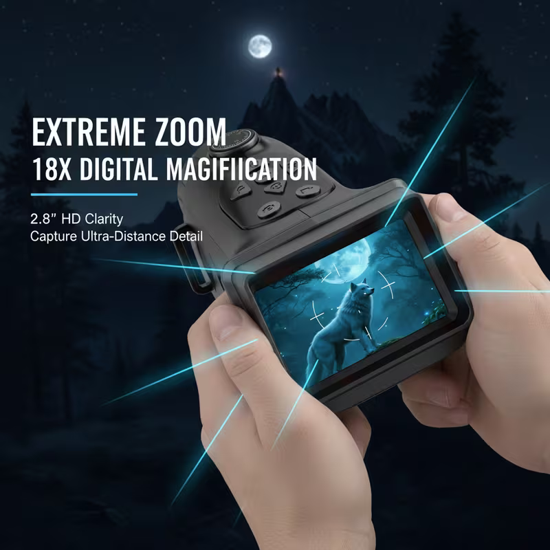 Night Thermal® 4K Digital Night Vision Monocular with 18× Optical Zoom